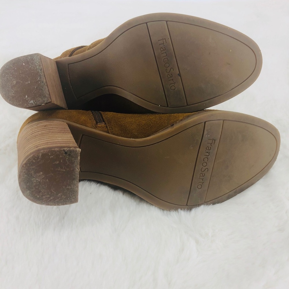 ✨Franco Sarto Rich Camel Tan Suede Booties 7.5US - Picture 8 of 8